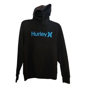 Hurley Black Hoodie with Blue Logo